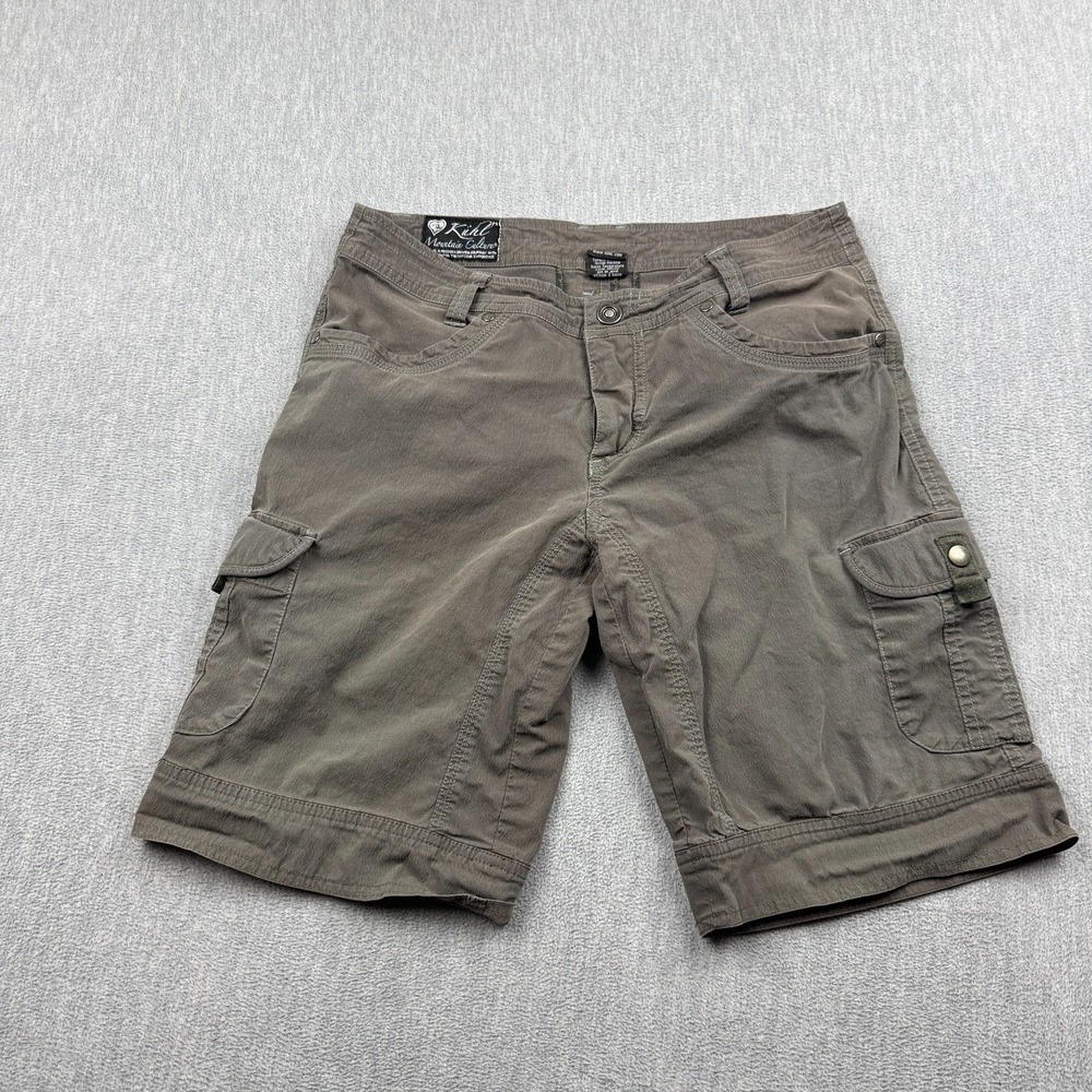 Kuhl Shorts Women 6 Brown Splash Cargo 10" Hiking Outdoor Stretch Utility Pocket